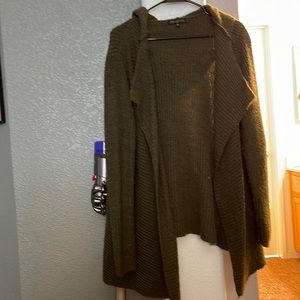 Hooded Olive Cardigan